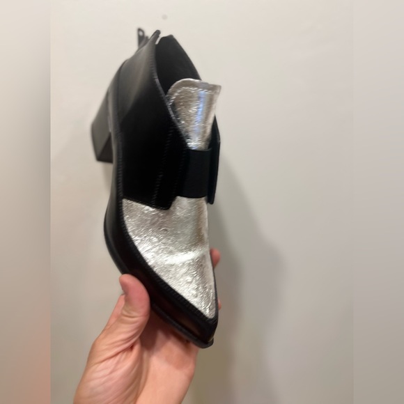 Authentic ALEXANDER MCQUEEN silver and black boots size EU 37 US 7 - Picture 13 of 16